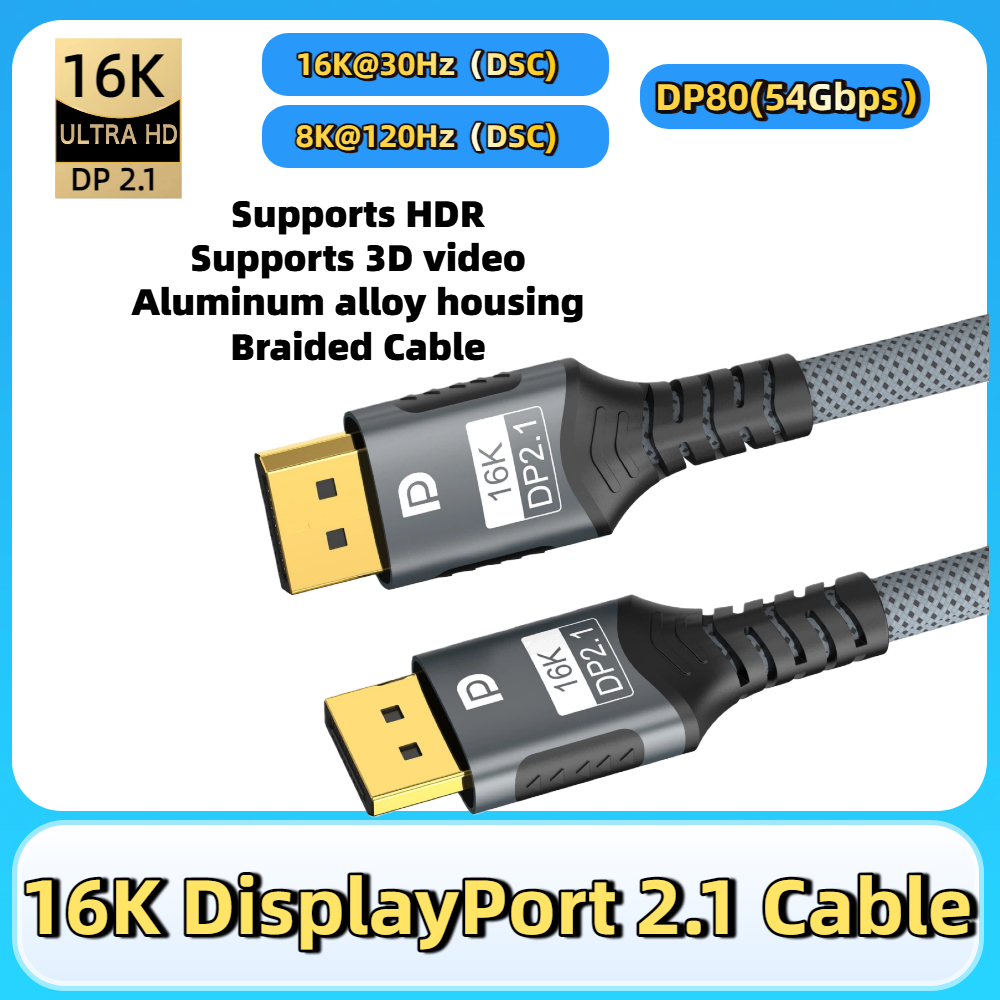 Gaming Speaker 2.1 - Cavo Displayport 2.1 16K DP 8K@120Hz/60Hz