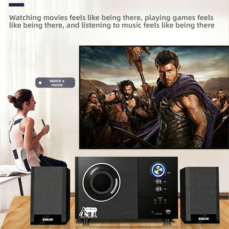 Gaming Speaker 2.1 - Sistema di Altoparlanti Stereo 2.1 ENKOR