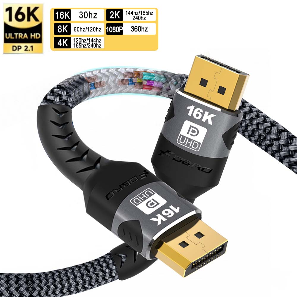 Gaming Speaker 2.1 - Cavo DisplayPort 16K DP 2.1, Supporto