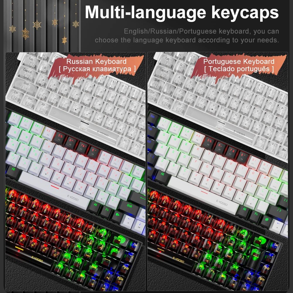 E-YOOSO Z686 USB Mini Slim tas - Keyboard Tenkeyless recensione e prezzo
