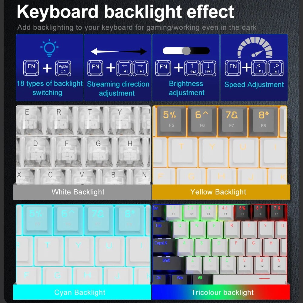 E-YOOSO Z686 USB Mini Slim tas - Keyboard Tenkeyless recensione e prezzo