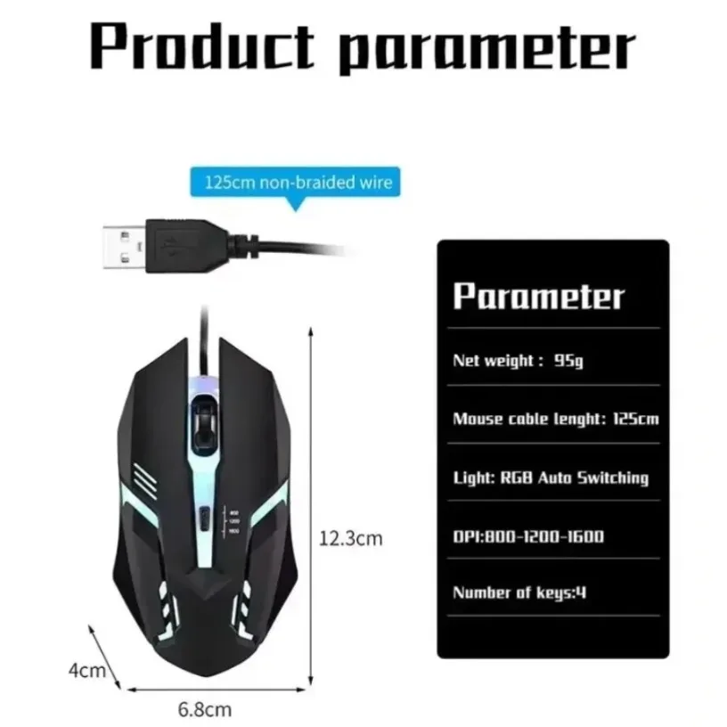 Mouse da gaming con cavo USB,  - Mouse Gaming Esports recensione e prezzo
