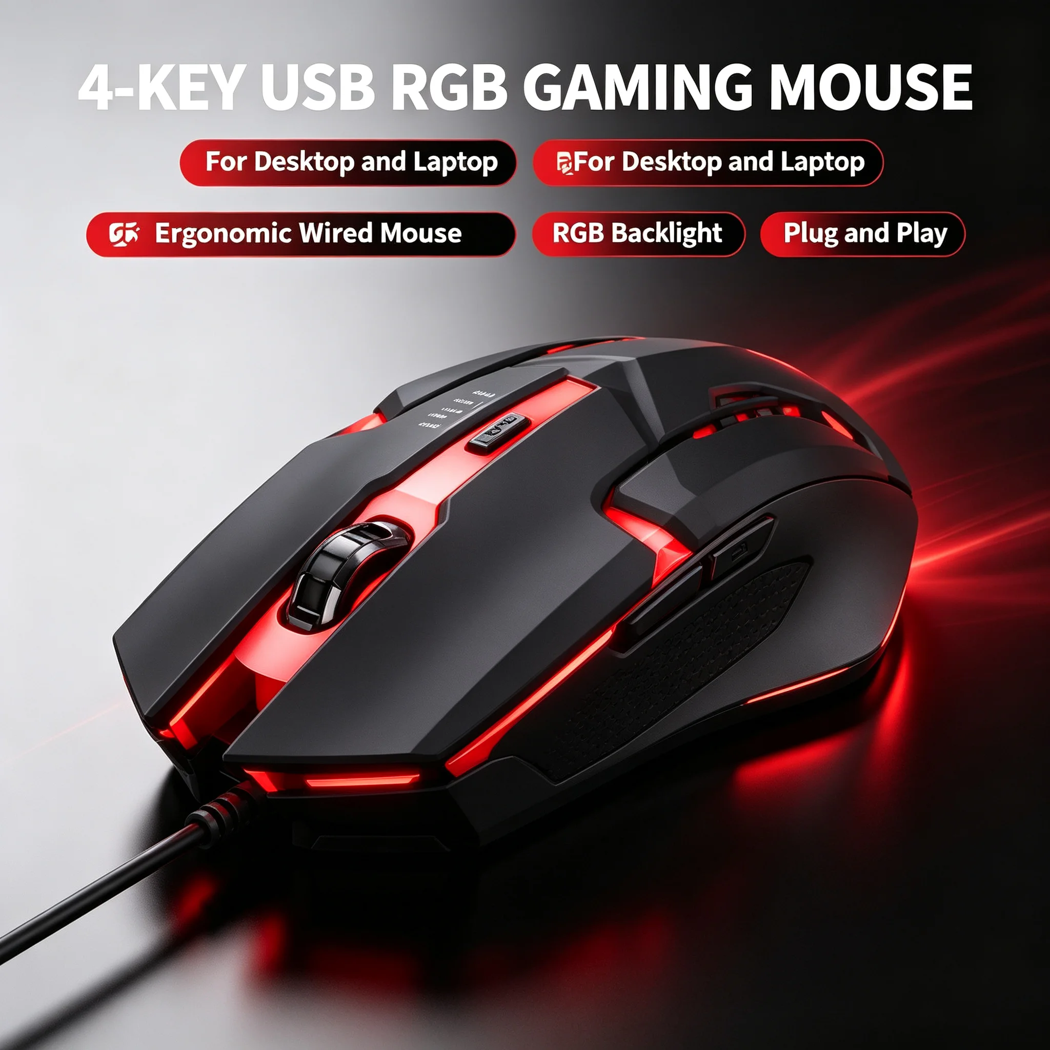 Mouse da gaming con cavo USB,  - Mouse Gaming Esports recensione e prezzo