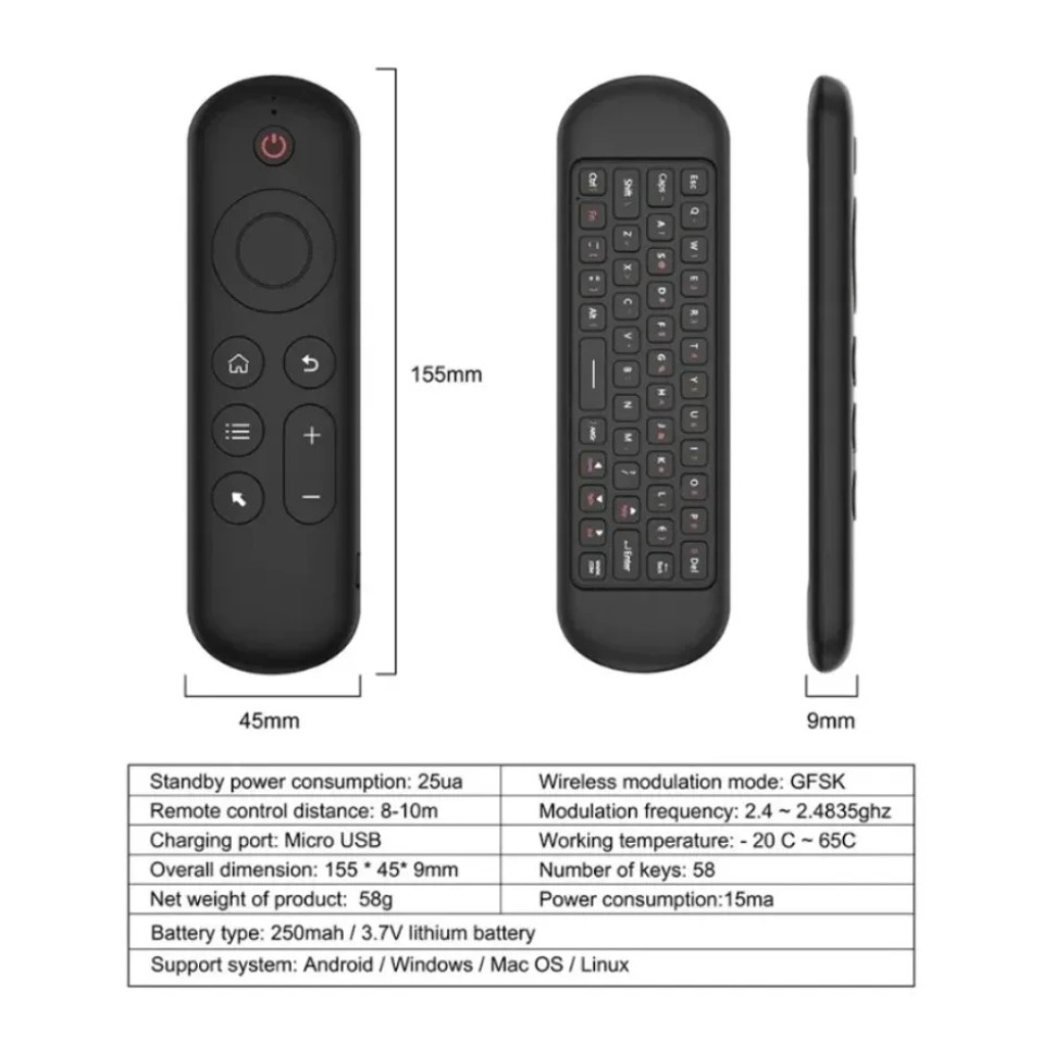 Telecomando Air Mouse M5 Dual  - Keyboard Tenkeyless recensione e prezzo